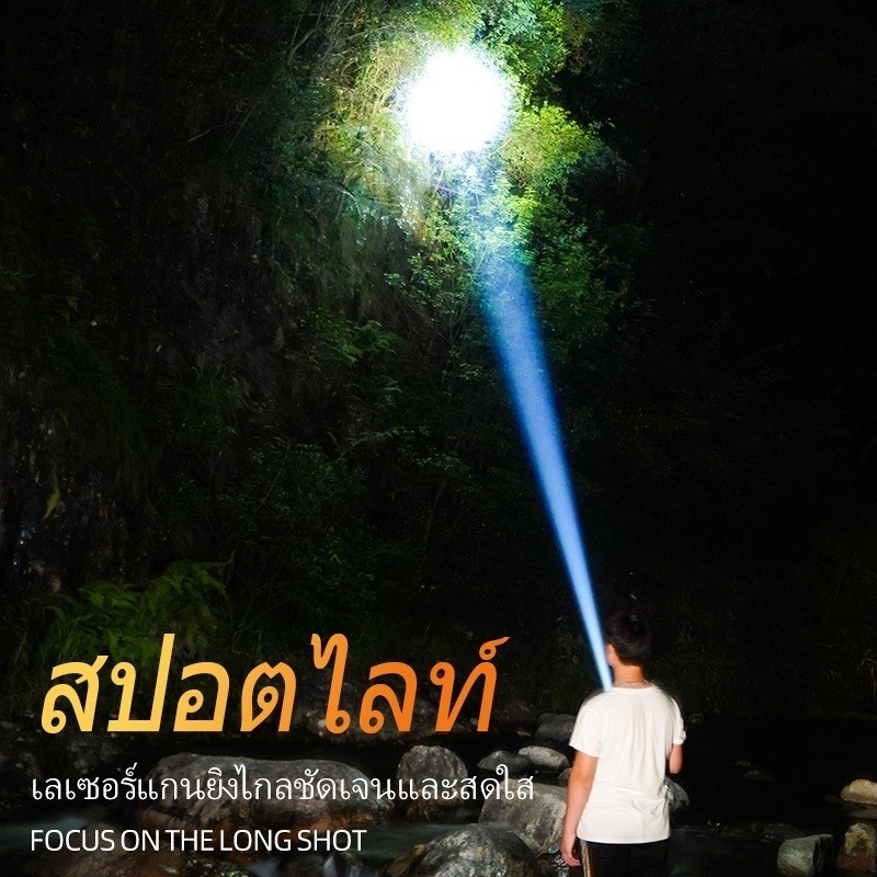 YTL ไฟฉายจอแสดงผลแบบพกพา, ซูมตัวแปรและความสว่างสูงเหมาะสําหรับการตั้งแคมป์กลางแจ้งและปีนเขา - รูปที่ 6