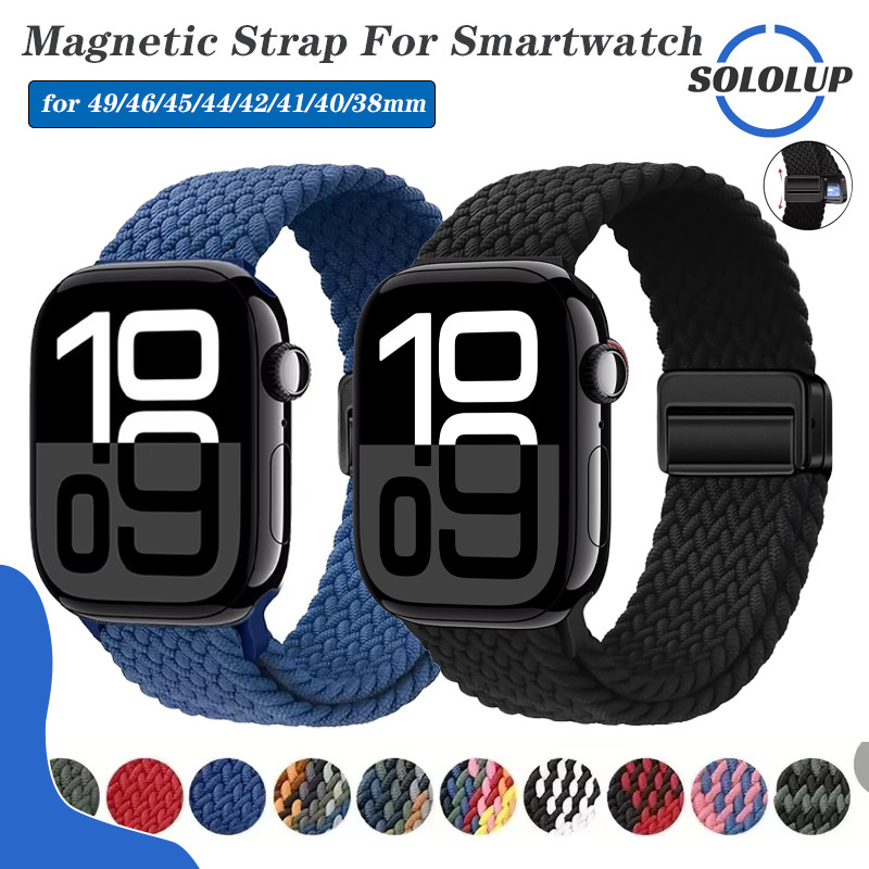 สายนาลอนแบบสปอร์ตแม่เหล็ก for IWatch Apple Watch Ultra 3 2 49mm Series 11 10 9 8 7 6 5 4 SE 3 46mm 45mm 41mm 40 42mm