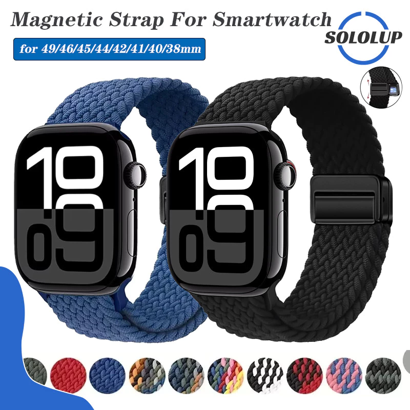 สายนาลอนแบบสปอร์ตแม่เหล็ก for IWatch Apple Watch Ultra 3 2 49mm Series 11 10 9 8 7 6 5 4 SE 3 46mm 45mm 41mm 40 42mm