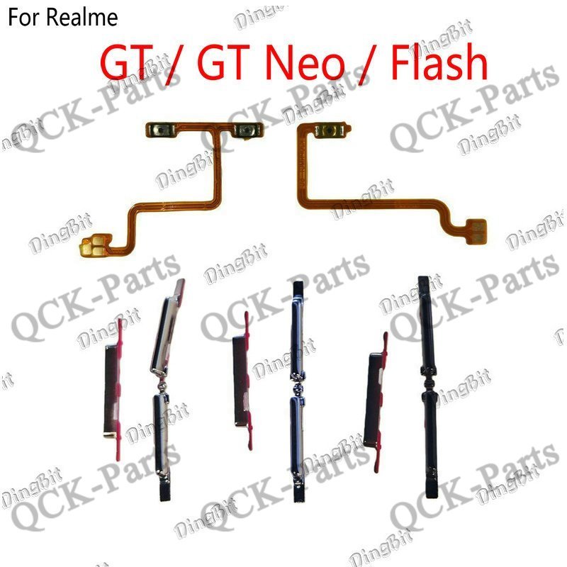 สําหรับ Realme GT Neo 2T แฟลช RMX2202 RMX3031 RMX3350 เปิดปุ่มปรับระดับเสียง flex Cable