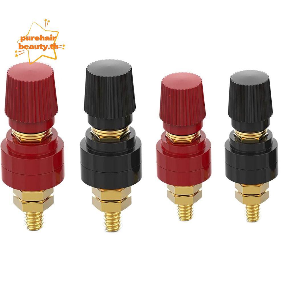 PUREHAIRBEAUTY Posts Terminal Blocks, M6 M8 ทองเหลือง Binding Post Terminal, Terminals Red Black Bin