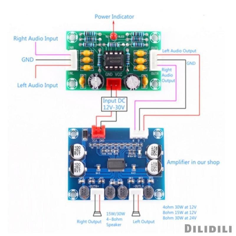 [Dilidili] 12-30VOperional OP- Pre-Amplifier Module NE5532 Amplifier Preamp Board