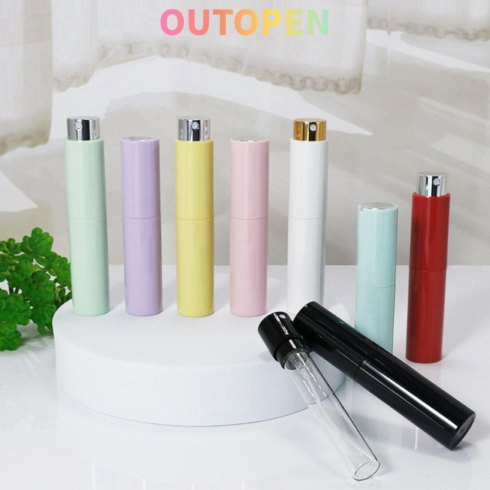 OUTOPEN ขวดสเปรย์หมุน OUTOPEN, ขวดน้ําหอมขนาดเล็กรีฟิลน้ํามันหอมระเหย, ภาชนะบรรจุเครื่องสําอางเปล่า 10 มล.