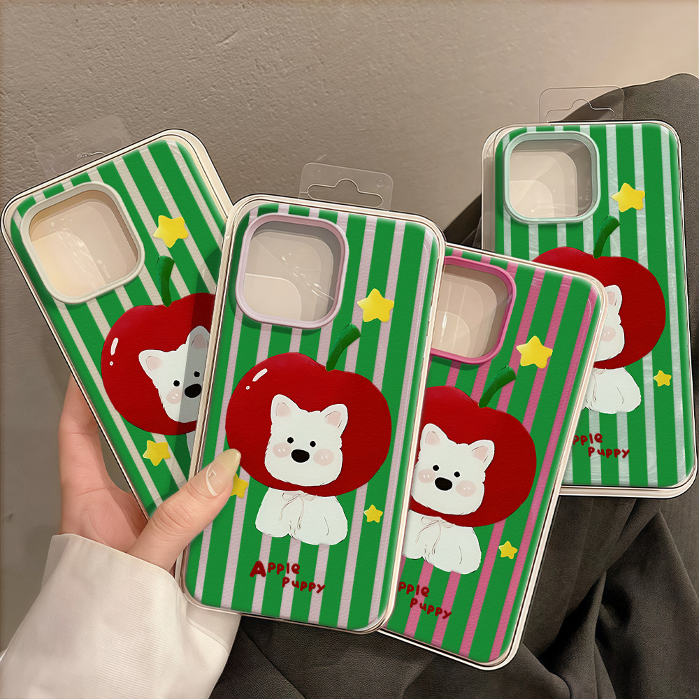 ลูกสุนัขน่ารัก Silicone TPU เคสไอโฟน For iPhone 11 17 16 15 12 13 14 15 Pro Max 13 14 12 XR X XS Max 7 8 Plus เคสมือถือ
