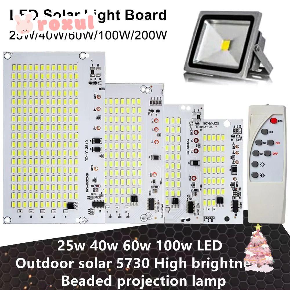 ROXUL 1 ชิ้นไฟ LED,แสงสีขาว SMD5730 แผงแหล่งกําเนิดแสง,พร้อมรีโมทคอนโทรล 25/40/60/100/250 วัตต์ความสว่างสูงรีโมทคอนโทรล Floodlight