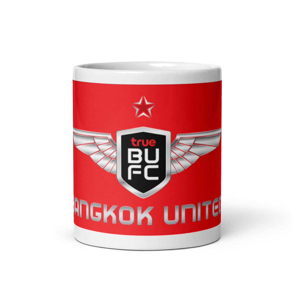 คูลเลอร์คิง Bangkok United FC V2  แก้วกาแฟ 11 ออนซ์ สีขาว – เหมาะสำหรับชา กาแฟ และของขวัญ ของที่ระลึ