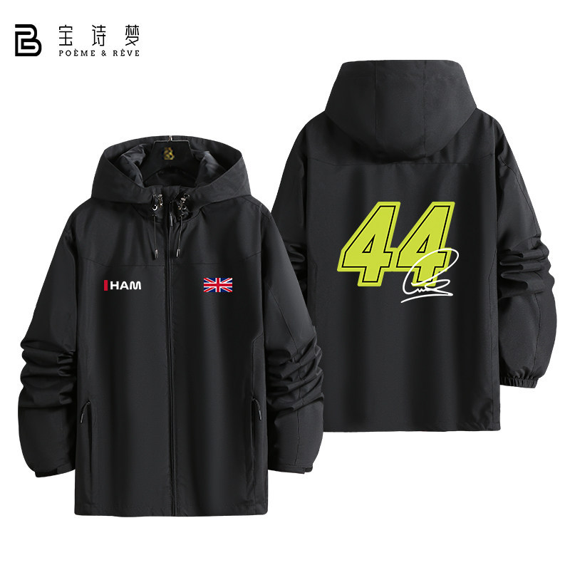 F1 Racer Hamilton Racing Number 44 Soft Shell Jacket กันลมกันน้ํา ออกแบบมาสำหรับแฟนฟอร์มูลาวัน