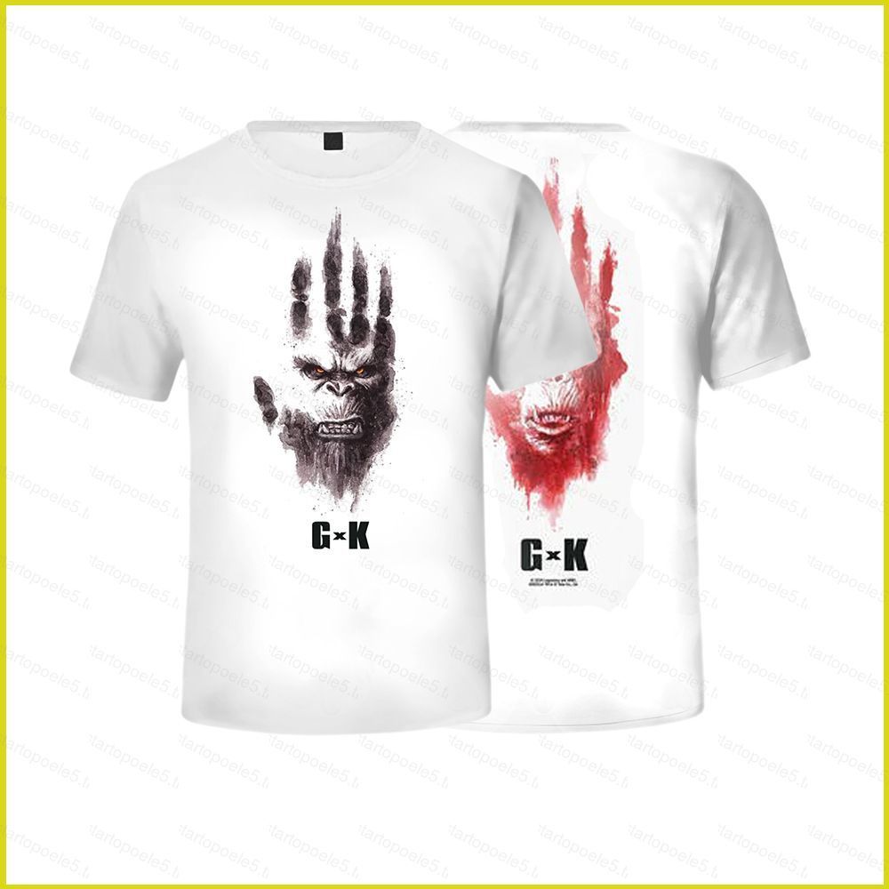 เสื้อยืด Godzilla vs Kong 2 The New Empire คอสเพลย์ 3D แขนสั้น สำหรับฤดูร้อน