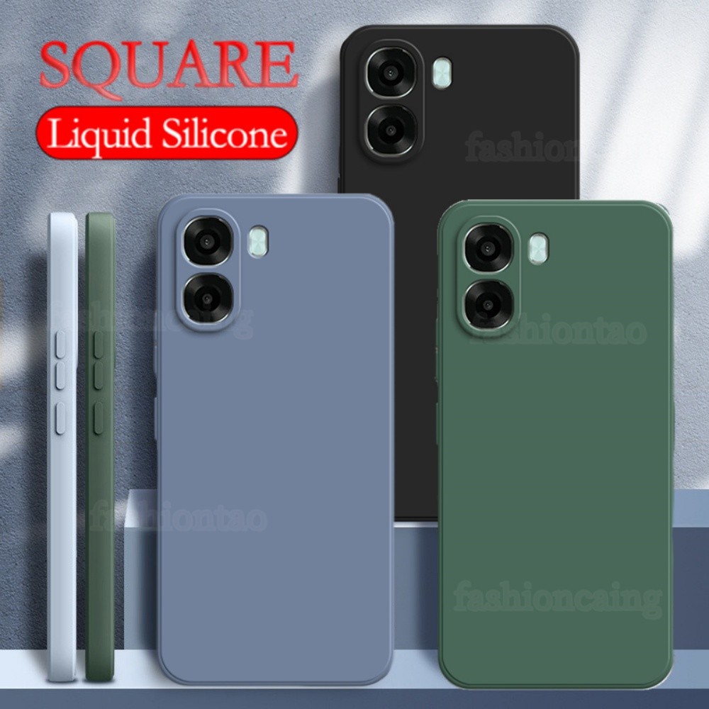 สําหรับOppo A6X A6 X A6T 2025 เคสโทรศัพท์นุ่มTPUยางสแควร์เกราะกันกระแทกปลอกOppoA6X OppoA6T OppoA6Proคลาสสิกตรงซิลิโคนเหลวปกหลัง