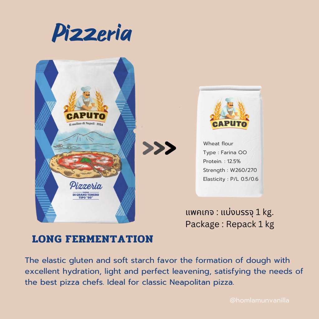 แป้งพิซซ่า Caputo Pizzeria OO Flour บรรจุ 1 Kg