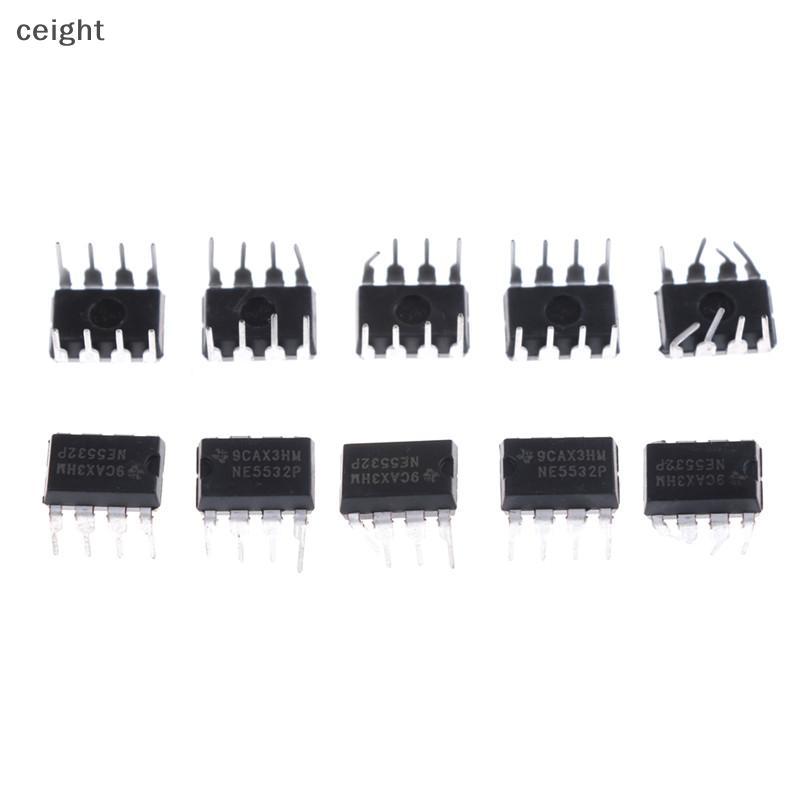 [ceight] 10 ชิ้น NE5532P NE5532 DIP-8 Dual Low Noise Op-Amp TI IC TH