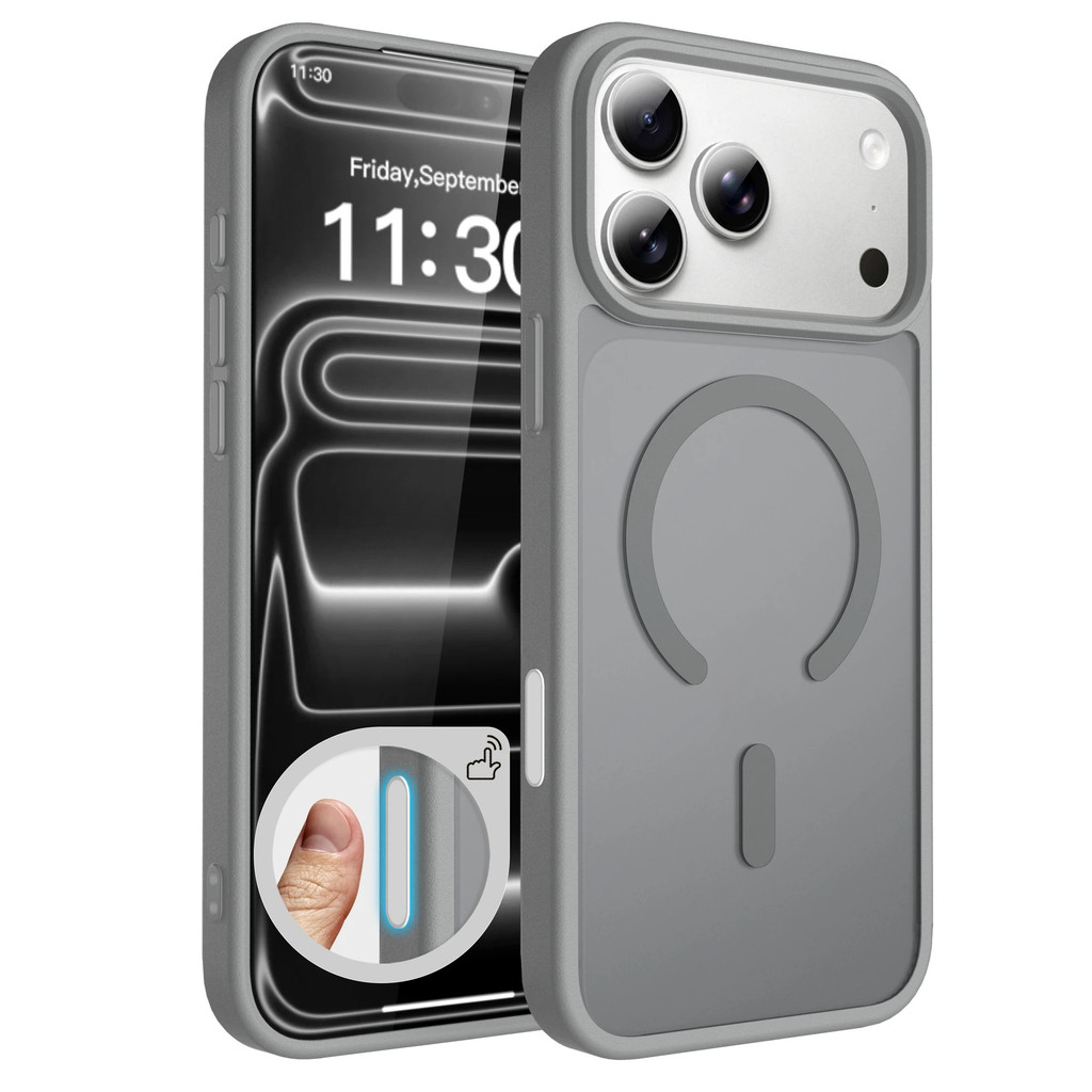 IPhone 17 Matte Semi Transparent Magnetic 16 Phone Case 15pm Anti Drop Protective Cover