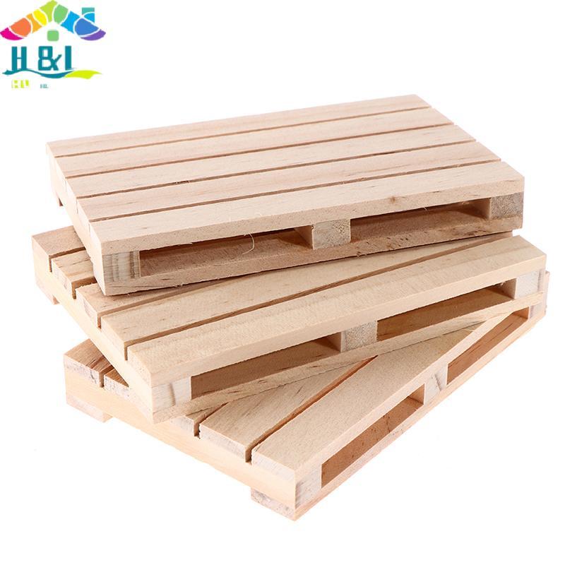 H&L Mini Wooden Pallet ที่รองแก้วเครื่องดื่มสําหรับเครื่องดื่มร้อนและเย็น Wood Pallet {th}