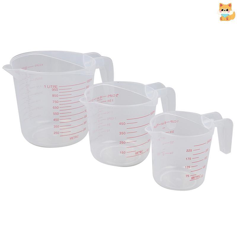 [VI] เหยือกตวงพลาสติกคุณภาพสูง ถ้วยสเกลความจุขนาดใหญ่ 25/500/1000ml TH