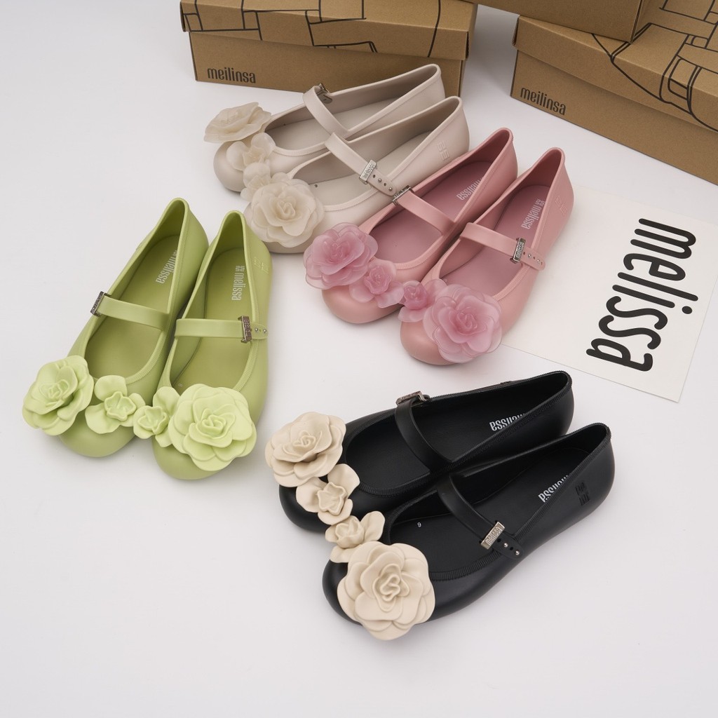รองเท้าบัลเล่ต์ส้นแบน Melissa Sweet Flower