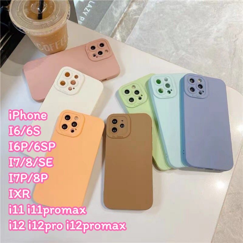 i6-i12promax เคสซิลิโคน I6 I6S I6PLUS I6SPLUS I7 I8 SE2020 SEgen2 I7PLUS I8PLUS IXR i11 i11promax i1