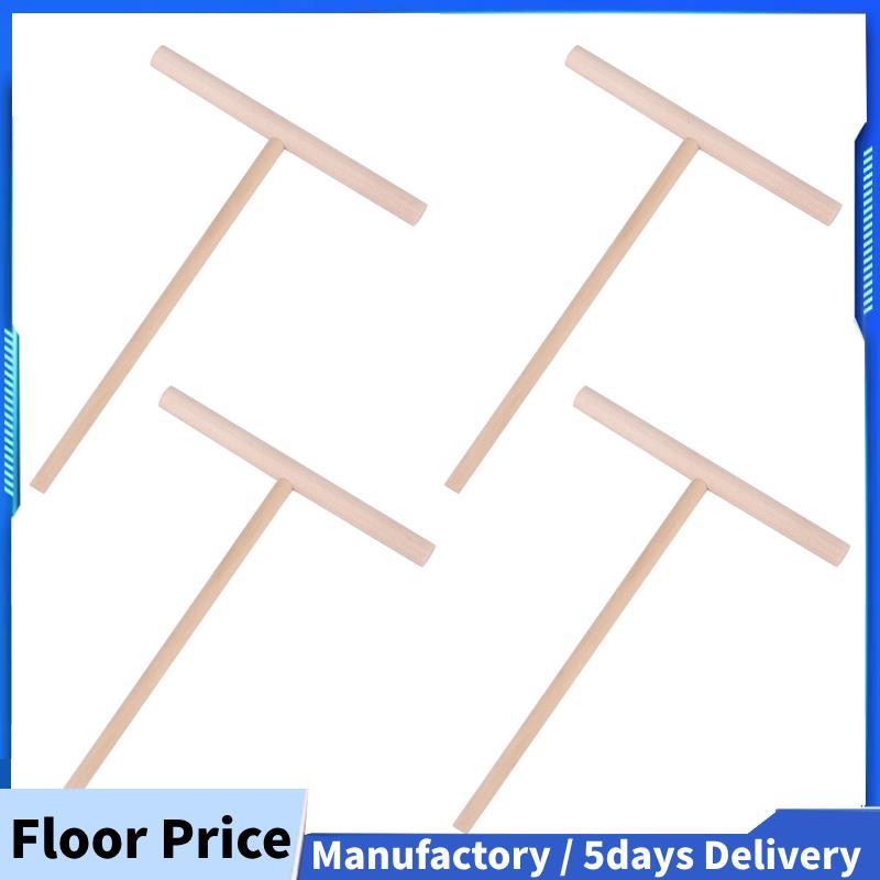 4 ชิ้น T Shape Crepe Maker Pancake Batter ไม้ Spreader Stick, ไม้ Crepe เครื่องมือ, Crepe Spreaders 