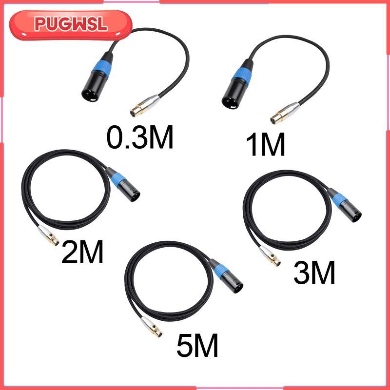 [pugwsl] XLR Female to Mini XLR Male Adapter Cable 3 Pin Pro XLR Cable for Headphone