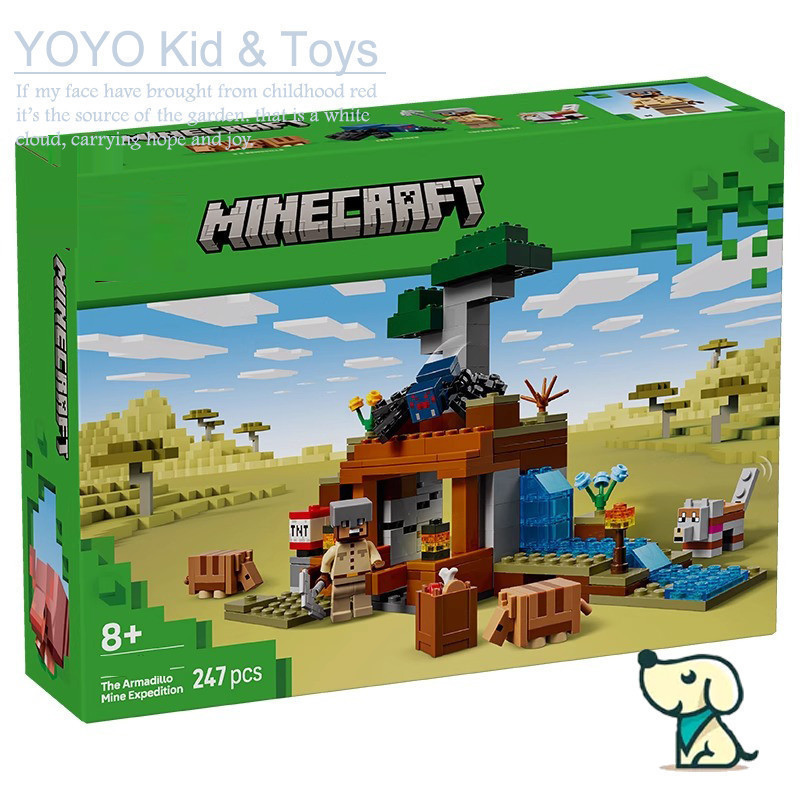 YOYO Hobby YZ8X เข้ากันได้กับ Minecraft 21269 The Armadillo Mine Expedition Building blocks EQ1