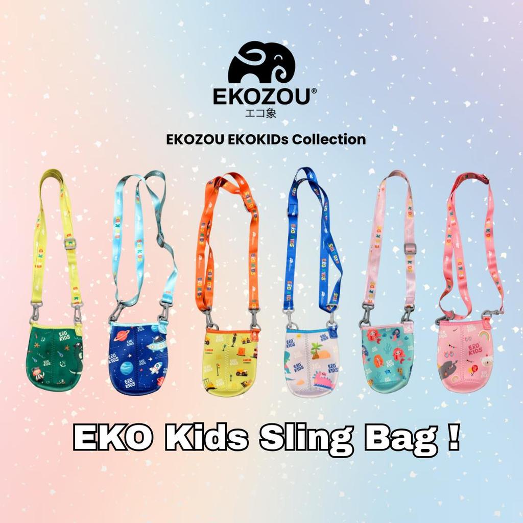 EKOZOU EKOKIDs กระเป๋าใส่ขวดน้ํา Universal Fit Tumbler Carrier พร้อมสายรัดปรับระดับได้สําหรับเด็กและ
