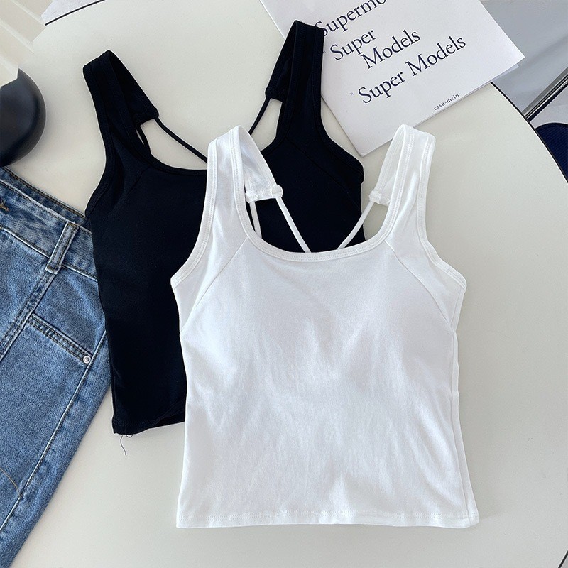Sky - เสื้อกล้ามผู้หญิง Bra เสื้อครอป Gym Sports Bra รุ่นสายไขว้