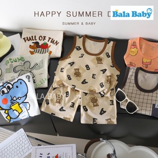 ชุดเซ็ตเด็กแขนกุดลายการ์ตูน ชุดกล้ามเด็ก เซ็ต2ชิ้น แฟชั่นน่า…