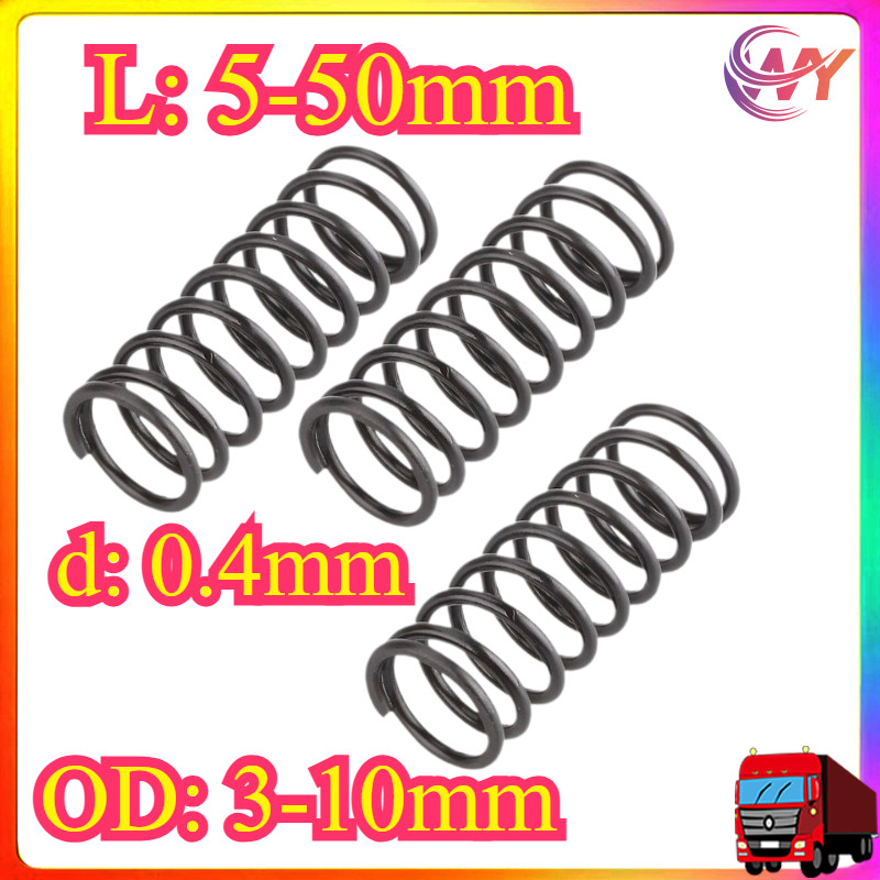 65Mn สปริงเหล็กสปริงการบีบอัด d0.4 มม.* OD3-10 มม.* L5-50 มม. แรงดันแรง สปริงกลับ สปริงอัด สปริงป้อง