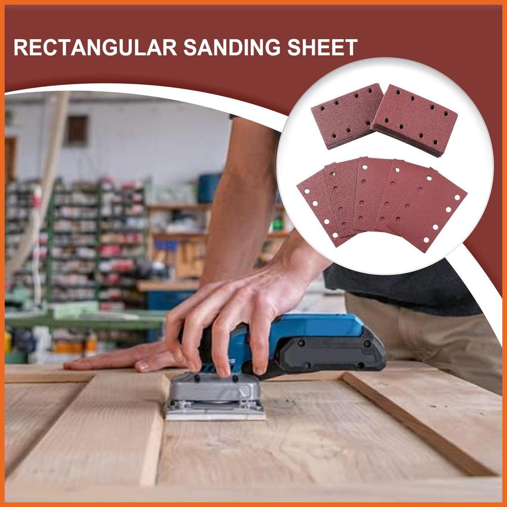 Orbital Sander Pads 120 ชิ้น 12 เกรด Grits Orbital Sander กระดาษทรายอะไหล่แผ่นสําหรับโลหะ lameintph