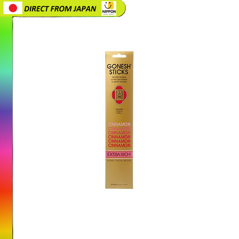 【From Japan】
GONESH Incense Sticks Extra Rich Cinnamon 20 Sticks Aromatic Scented Sticks for Meditat