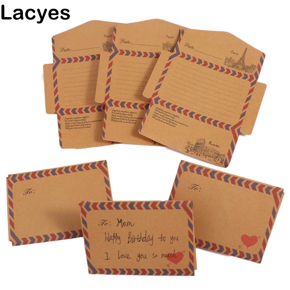 LACYES Envelope Creative Kraft Paper Student Stationery Notepad