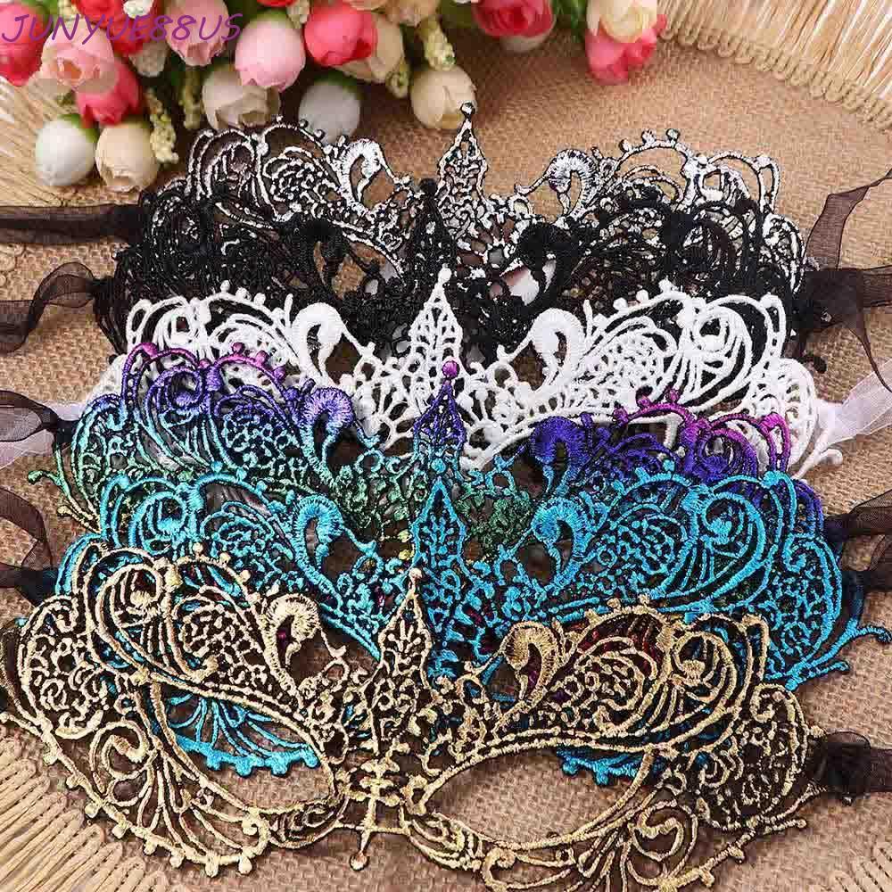 JUNYUE88US Dance Masks Queen Princess Party ฮาโลวีน Supply Face Mask คอสเพลย์ Prom Props Eye Mask Ca