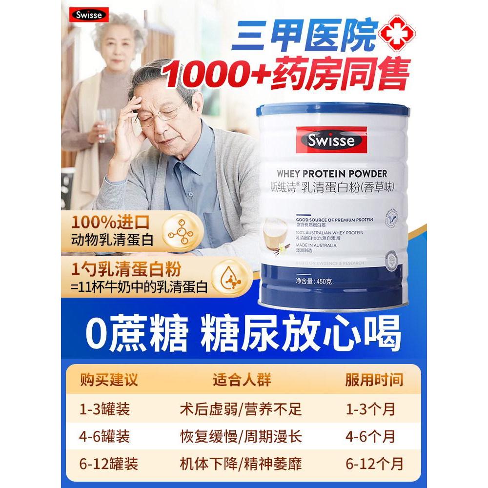 SWISSE Protein POWDER swisse Protein POWDER หญิงช่วยเพิ่มผู้สูงอายุภูมิคุ้มกันหลังผ่าตัด Recovery Nu
