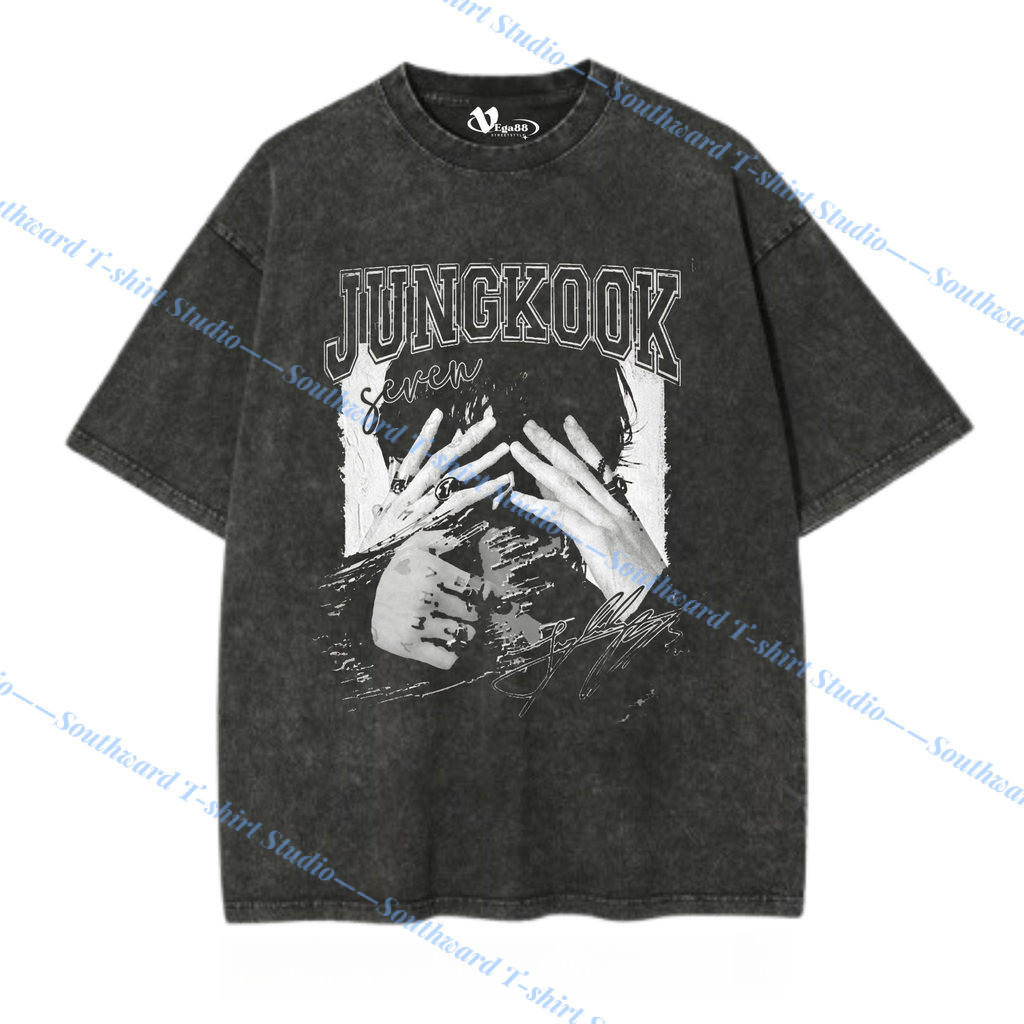 *Jungkook seven* เสื้อยืดโอเวอร์ไซส์ | เสื้อยืดโอเวอร์ไซส์ | เสื้อยืด Washed | ซักล้างแล้ว | เสื้อยืดวินเทจ