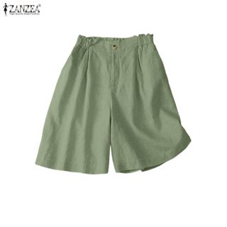 กางเกงขาสั้นสไตล์เกาหลีสำหรับผู้หญิงแบบ A-Line ทรงหลวมยืดหยุ…