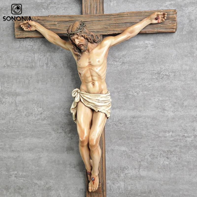 [SONONIA] Crucifix Wall Cross Jesus Christ Wall Cross สําหรับห้องนอนห้องนั่งเล่นโรงแรม