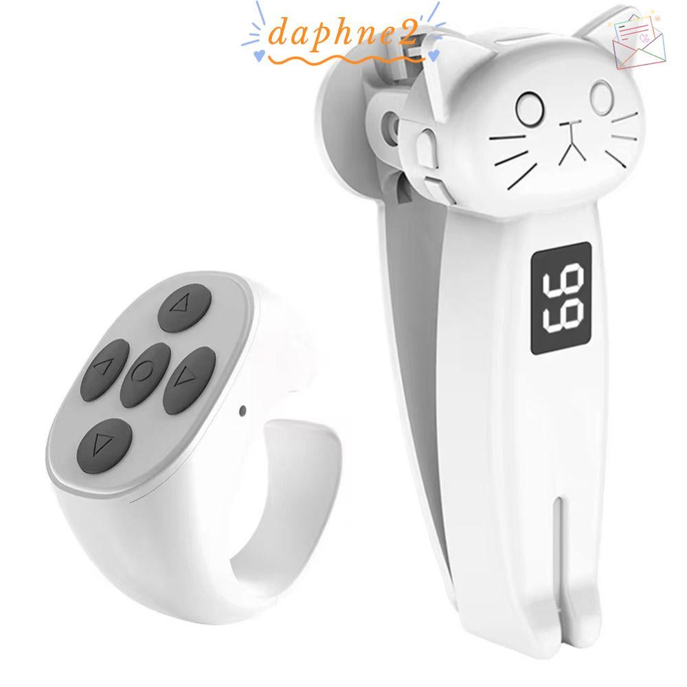 DAPHNES Electric Auto Page Turner, Mini Mute Finger Clicking Device, Quick Click Bluetooth-เข้ากันได