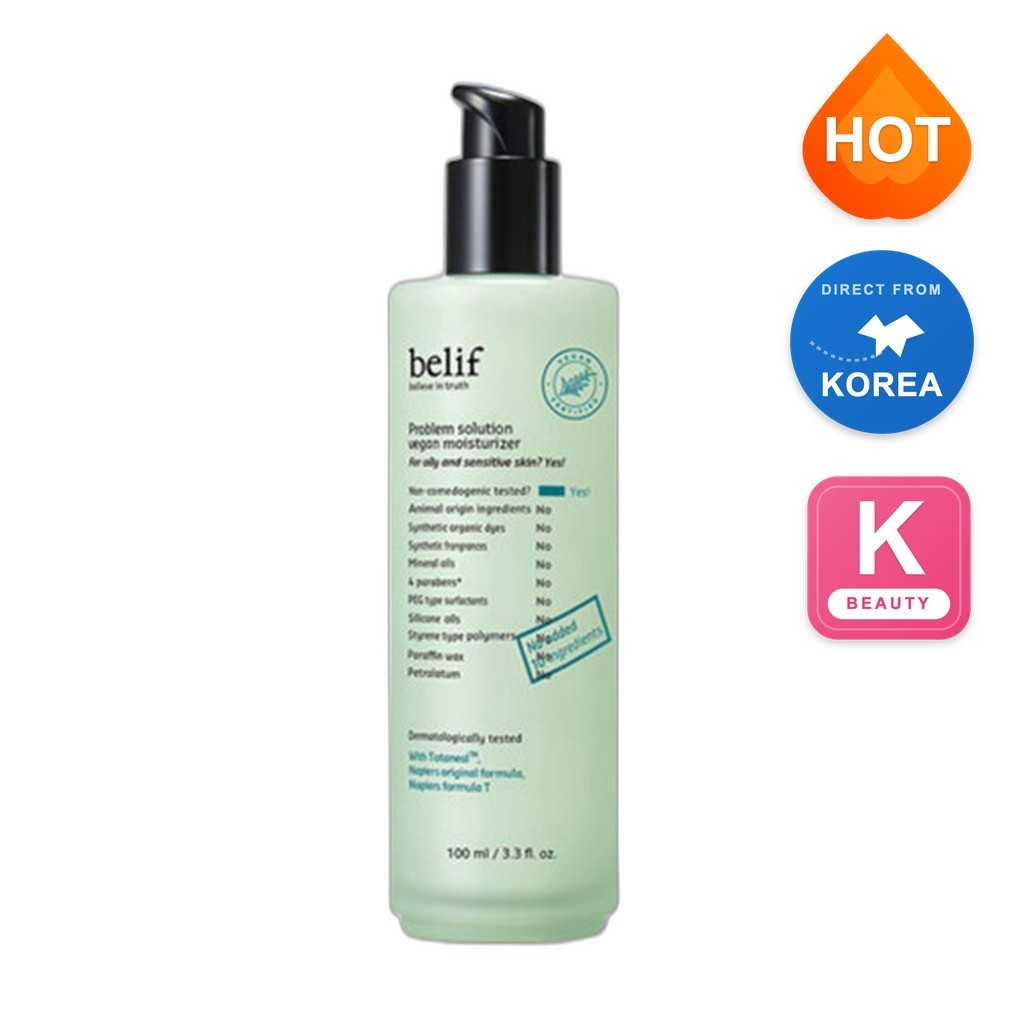[Belif] Problem solution Vegan Moisturizer 100ml / Korean Moisturizer / สูตรมังสวิรัติ / ของแท้ 100%