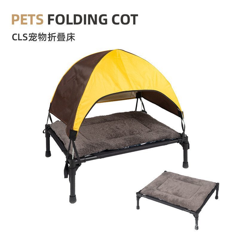CLS Pet Camping Camping Bed สุนัขขนาดเล็กขนาดกลาง Off-Ground Moisture-Proof เตียงพับแมวสุนัข