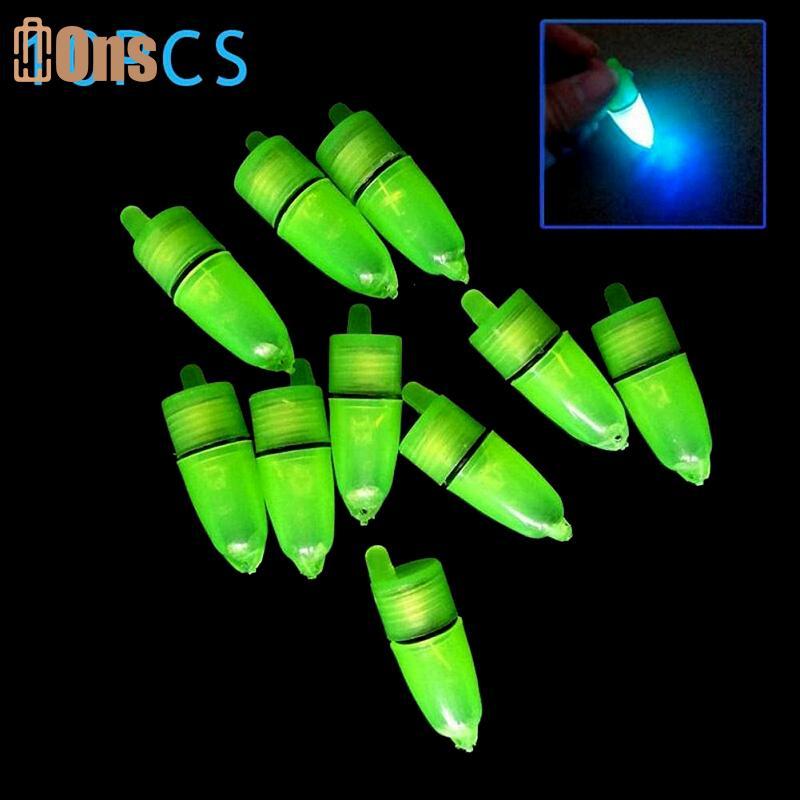 Ons 10 ชิ้น LED Fishing Rod Tip Light Alarms, Night Bite Alert Bells ที่