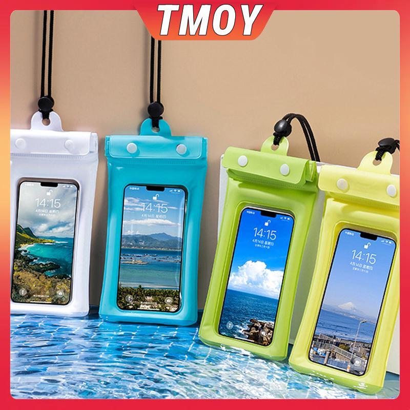 TMโอ้ย พองลอยหน้าจอสัมผัสโทรศัพท์มือถือกระเป๋ากันน้ําสามชั้นปิดผนึกตะขอและห่วงสามพับถุงลมนิรภัยกันน้