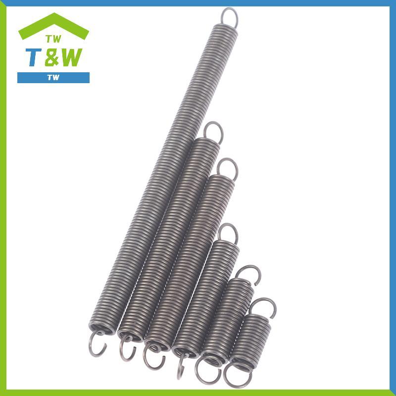 T&W 1Pc Extension Tension Spring Springs Steel Hook Expansion Spring Wire Dia 1.0mm {vn}