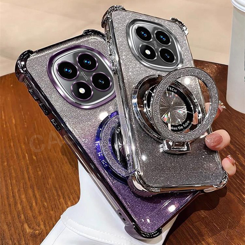 เคสโทรศัพท์สําหรับ Honor Magic6 Pro Magic 8 7 Lite 6 Pro 5 Lite 5G 4G ซิลิโคน Glitter Bracket เคสโทรศัพท์สี่มุมถุงลมนิรภัยกันกระแทกปลอกโทรศัพท์ฝาหลัง ราคา ถูกที่สุด ดีลบีเคเค แกลเลอรีภาพที่ 9