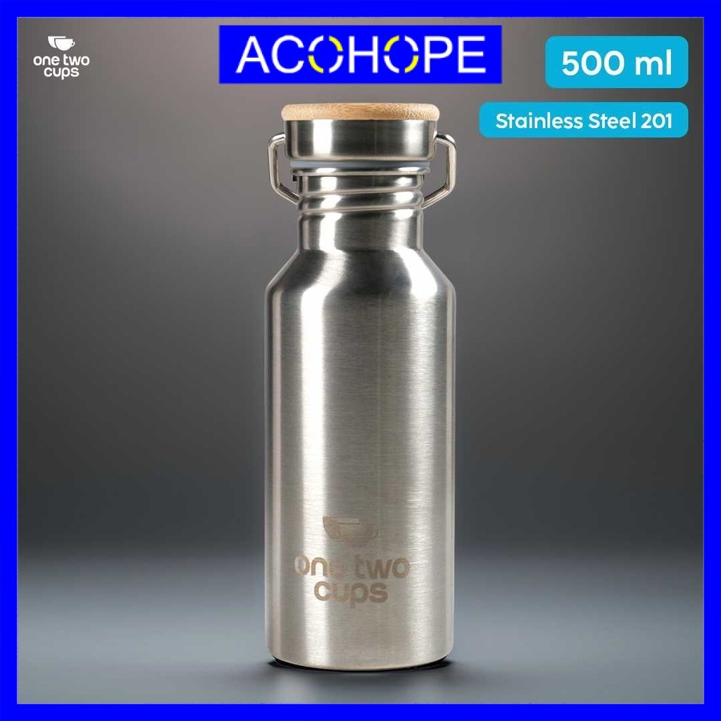 Afope ขวดน้ําดื่มสแตนเลสแบบพกพา 500ml - YM006