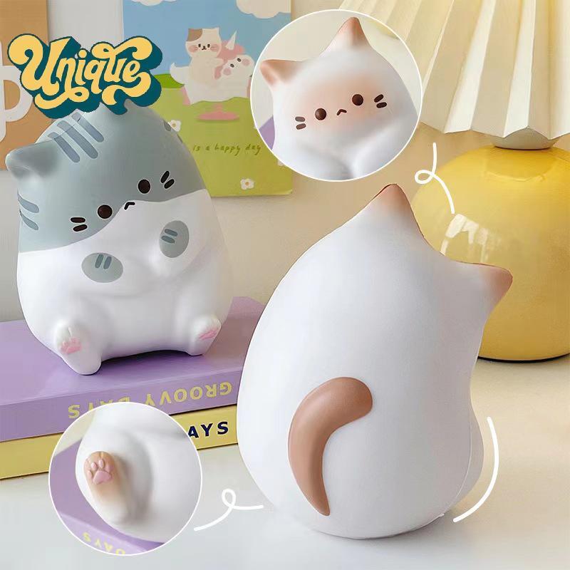 (ไม่ซ้ํา) ใหม่แมวความเครียดบรรเทาของเล่นบีบ Antistress Ball การ์ตูนเครื่องประดับตาราง