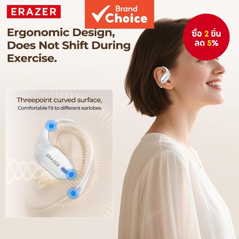 หูฟังบลูทูธ Erazer XP18 AI หูฟังแปลภาษา OWS แบบเกี่ยวหู รุ่น 6.0 พร้อมแบตเตอรี่ 3000mAh หน้าจอ LED ใ