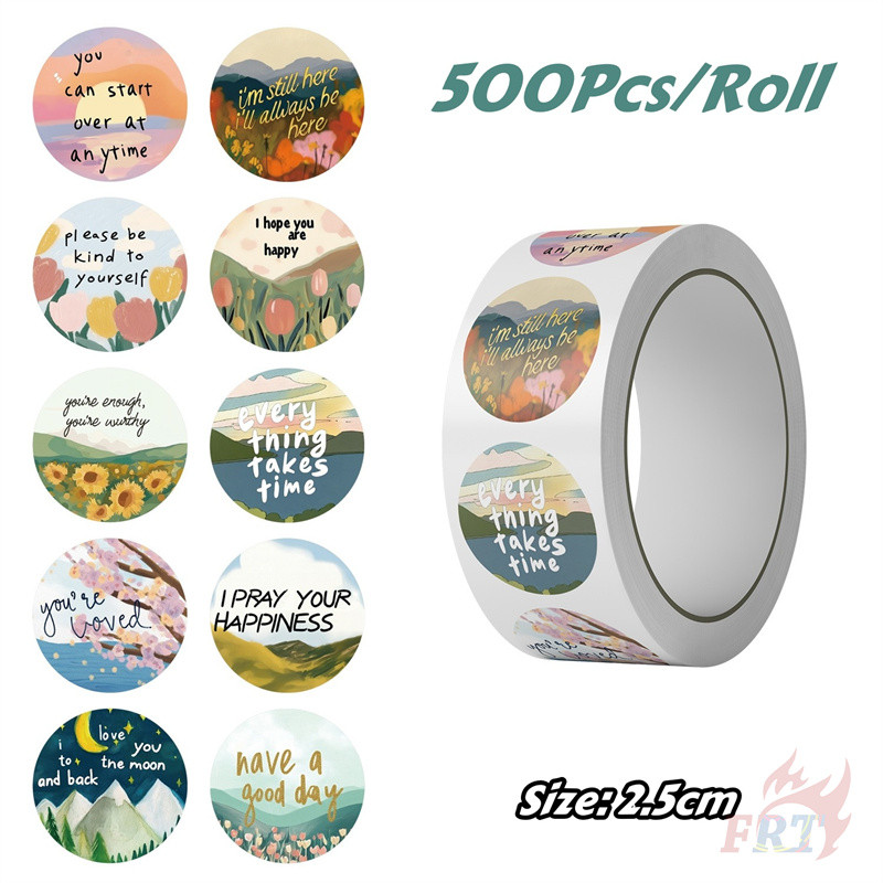 ❉ ทิวทัศน์รักษา. สติ๊กเกอร์รางวัลคําที่สร้างแรงบันดาลใจสําหรับเด็ก ❉ 500 ชิ้น/ม้วน DIY ไดอารี่ Scrapbooking ป้ายซีล Decals