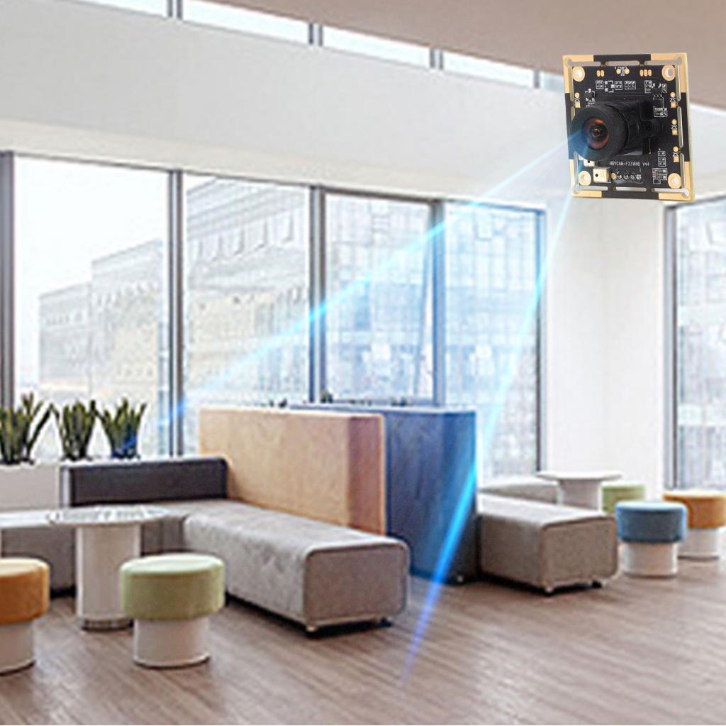 โมดูลกล้อง USB 2MP ไมโครโฟนในตัว OV2710 ชิป 100° มุมกว้าง 1920x1080 MJPEG 30FPS สําหรับกล้องอุตสาหกร