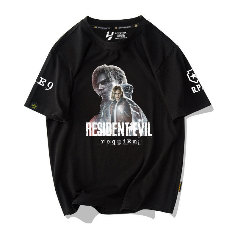 เสื้อยืดพิมพ์ลาย Resident Evil 9 Requiem RE9 Grace ทำจากผ้าฝ้ายแท้ คอกลม แขนสั้น ใส่ได้ทั้งชายและหญิง ขนาด S-5XL03