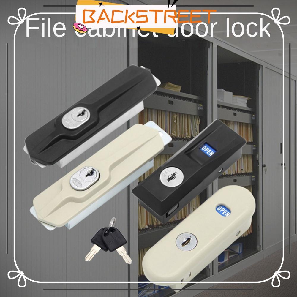 BACKSTAGE File Cabinet Lock, with Key Zinc Alloy Slide Door Lock, Security Anti-Theft Lock File Cabi