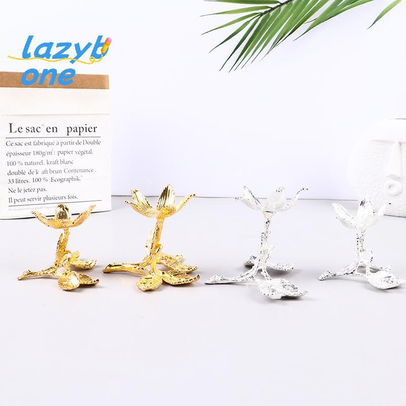 LZ-t] Crystal Ball Base Gold Sliver Tree Leaf Shape Metal Holder Sphere Stone Support [ใหม่]